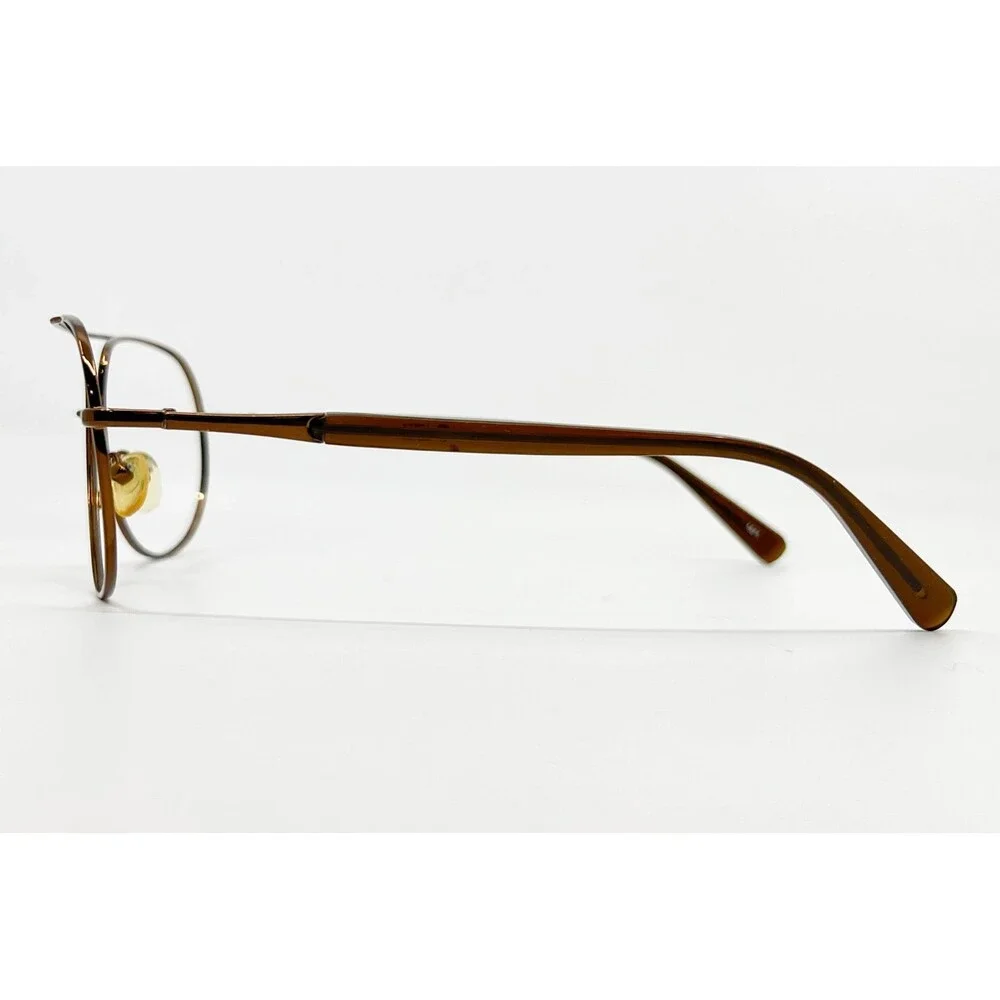 Aztec Eyeglass Frames Mens Brown Aviator AZ 703 60-12-130